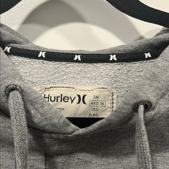 Hurley Gray Sweatshirt Hoodie Relaxed Fit - Picture 4 of 8